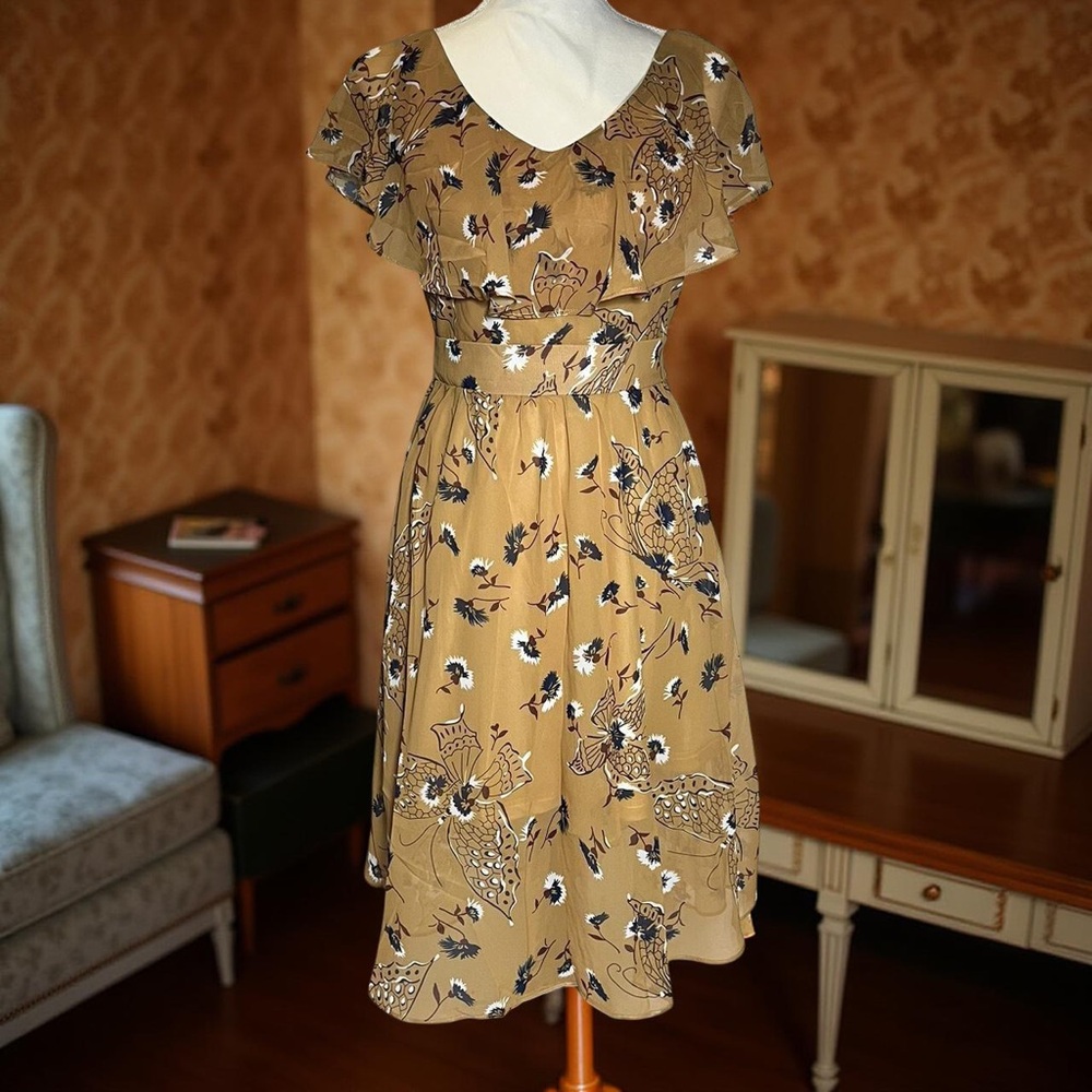 New with tags Voodoo Vixen butterfly print flare dress